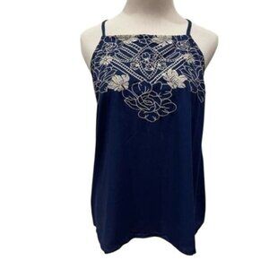 Eyeshadow‎ Blue Floral Tank Top - L
